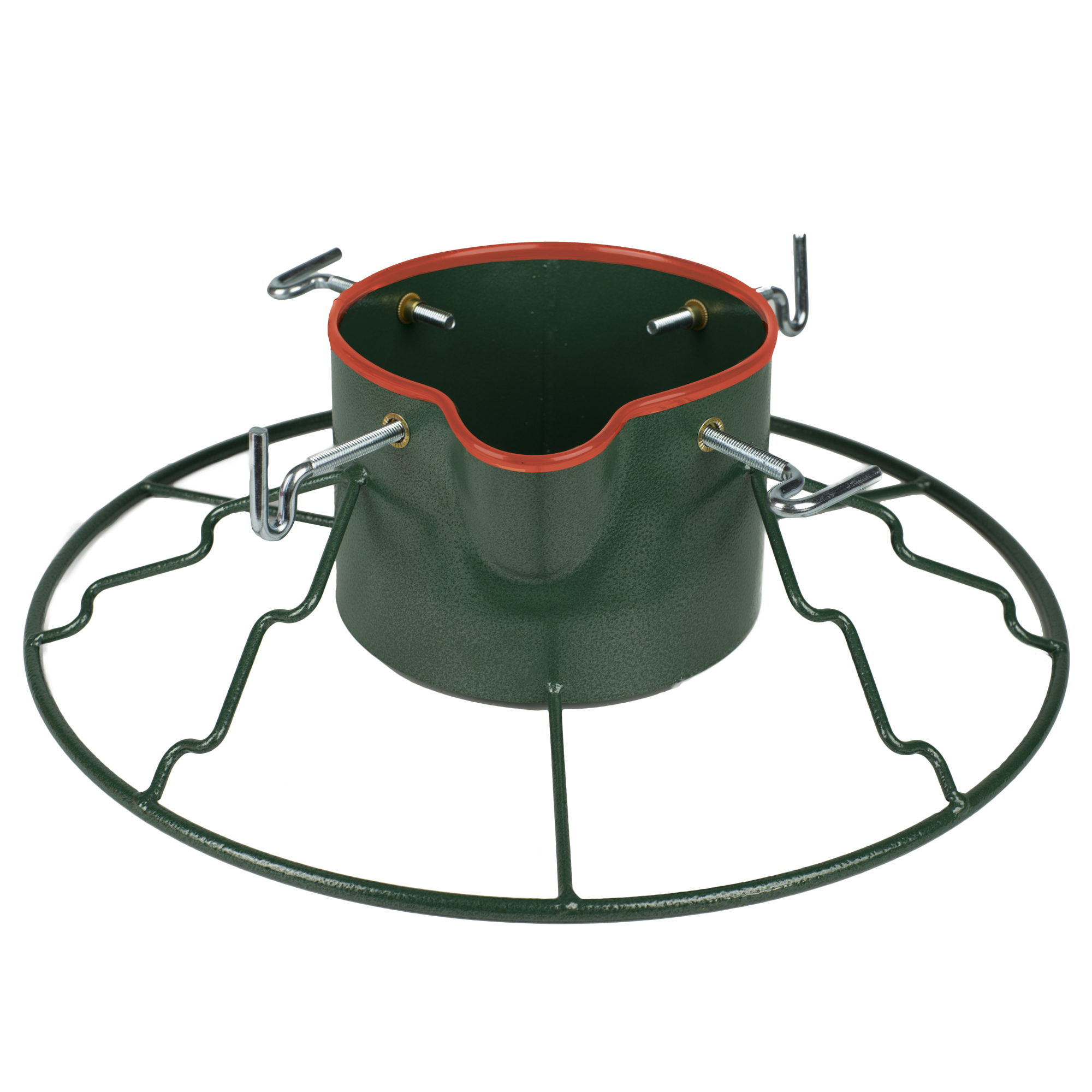 Santa’s Helper, EZFILL Tree Stand, 6-11 ft Trees, 22" Steel Base, 1.65-Gallon Reservoir, EZ Fill Spout, Leakproof, Rust-Resistant, Heavy-Duty, Easy-Tighten T-Bolts, Lifetime Guarantee, Model #SLS-1100